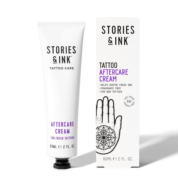 | AFTERCARE CREAM for Fresh Tattoos | Soothing Moisturizer to Calm Itchy, Irritated New Ink | Ultra-Gentle Tattoo Healing Balm, Fragrance-Free, 60 Ml / 2 Fl Oz